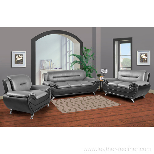 Cheap Living Room Sectional Leather 3+2+1 Sofa Set